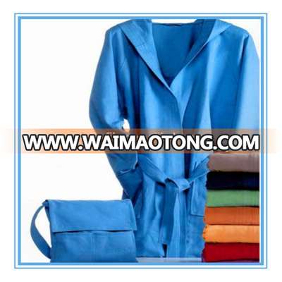 China high quality custom suede Microfiber quick dry bathrobe