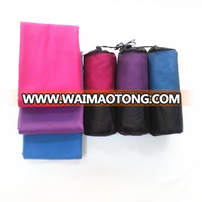 Super absorbent compact soft microfiber suede towel